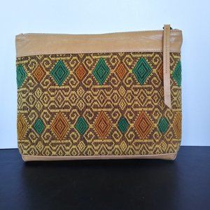 Tiger Rose Kinta Mani Hand Woven Clutch